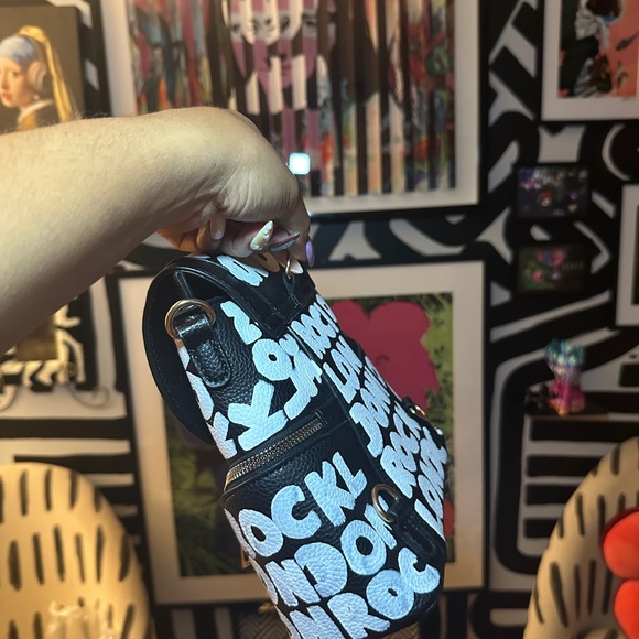 LONDON ROCK HANDPAINTED MINI BACKPACK - Picture 4 of 6